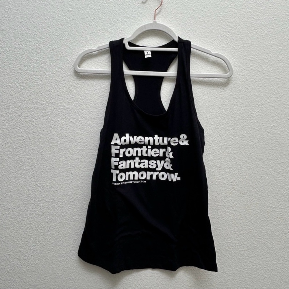 Disneyland Graphic Racerback Tank Top with White Text